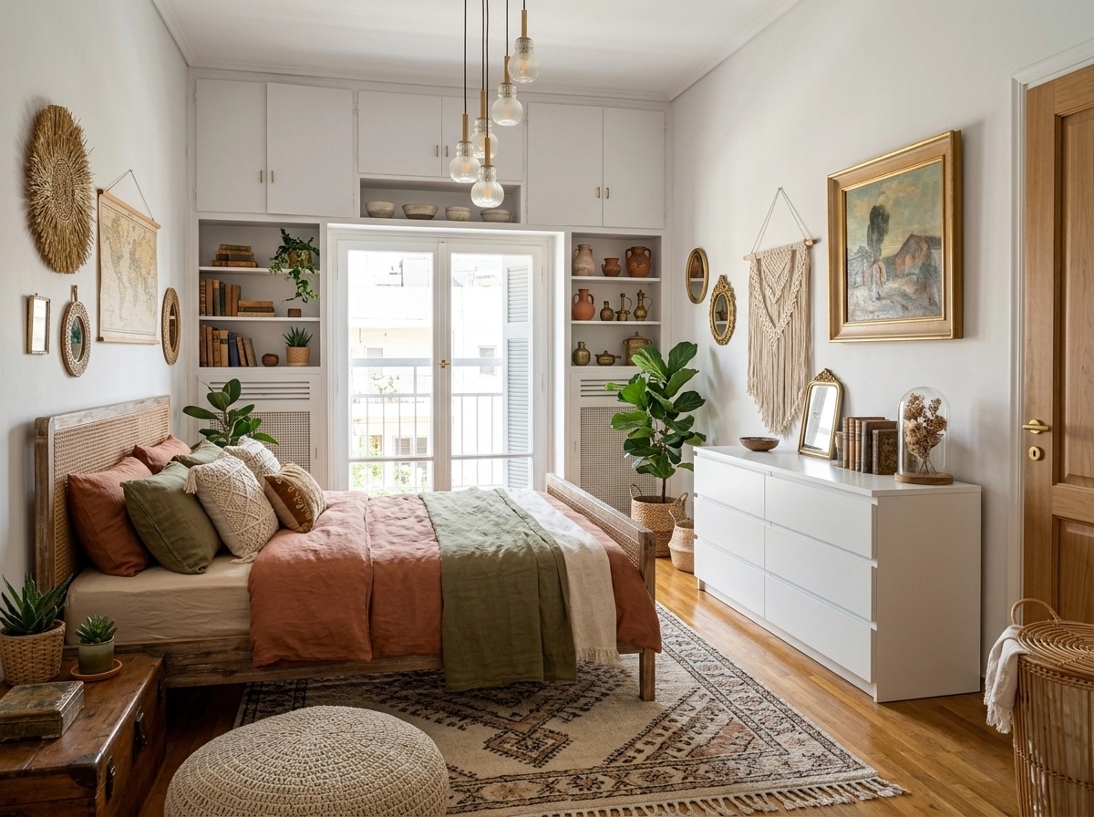 Bohemian Bedroom design — interior photo by GenRoom AI