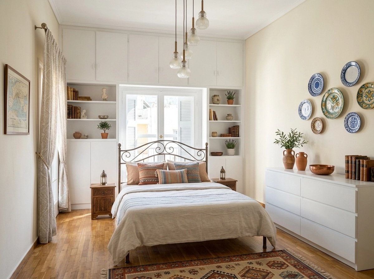 Interior design in Mediterranean style — Bedroom by GenRoom AI