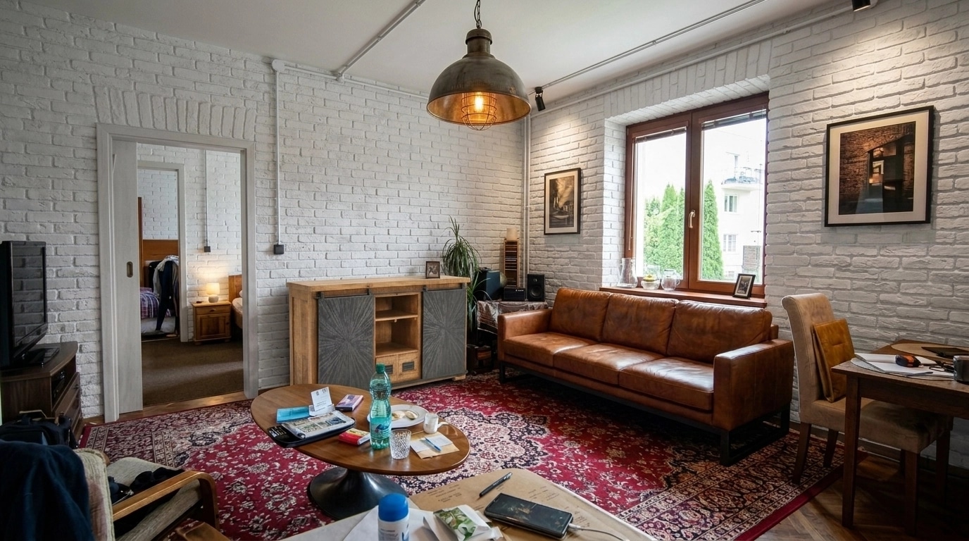 Interior design in Loft / Industrial style — Living Room by GenRoom AI