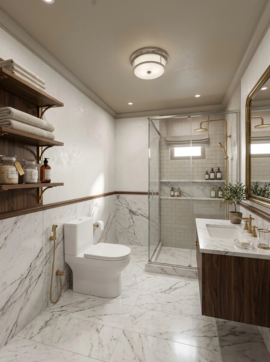 Interior design in Transitional style — Bathroom by GenRoom AI