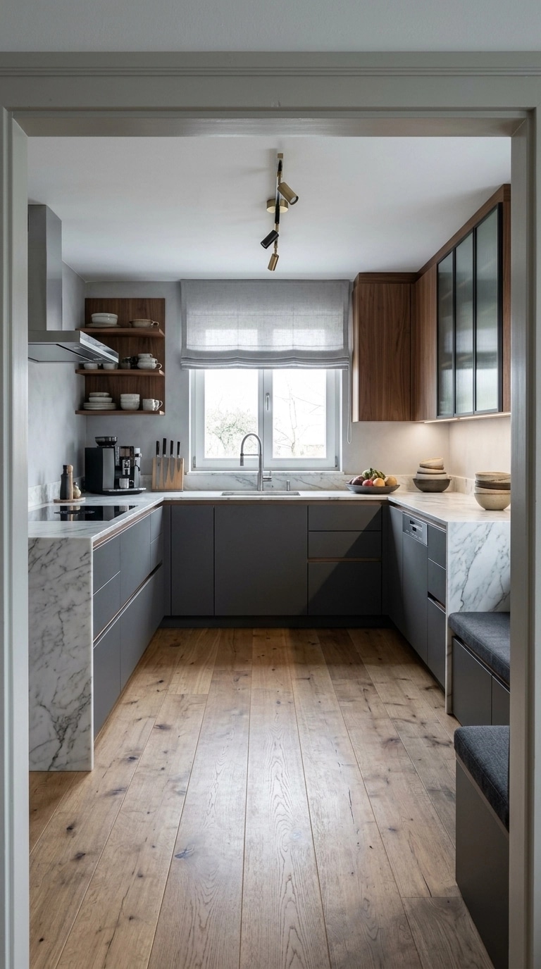 Design d'interni in stile Contemporary — Cucina di GenRoom AI