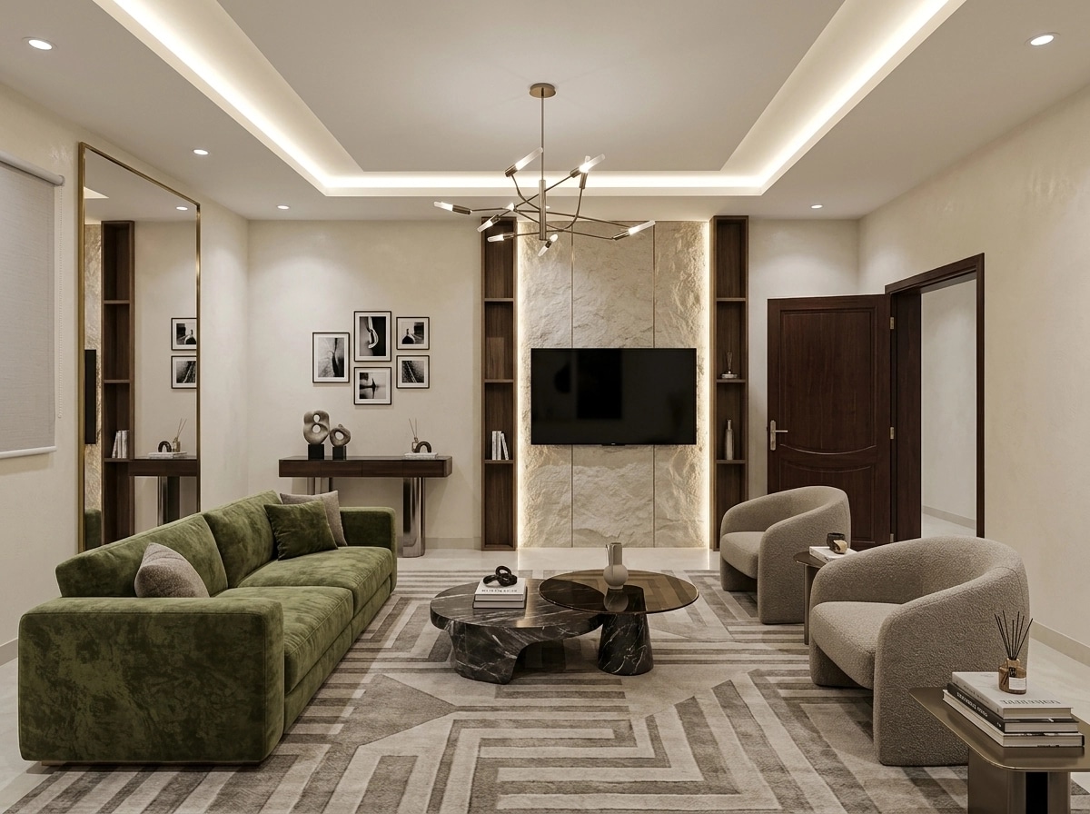 Interior design in Contemporary style — Living Room by GenRoom AI