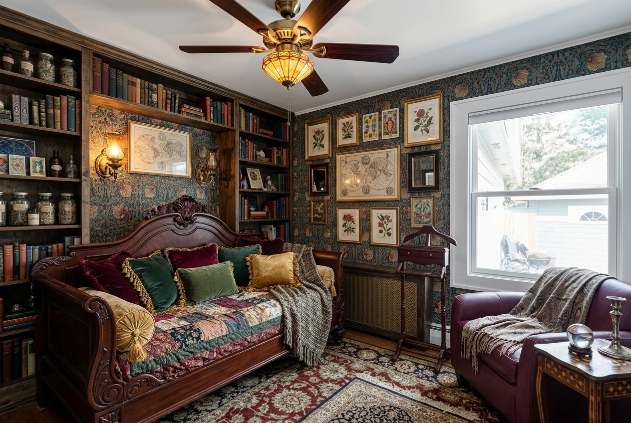 Maximalist Bedroom design — interior photo by GenRoom AI