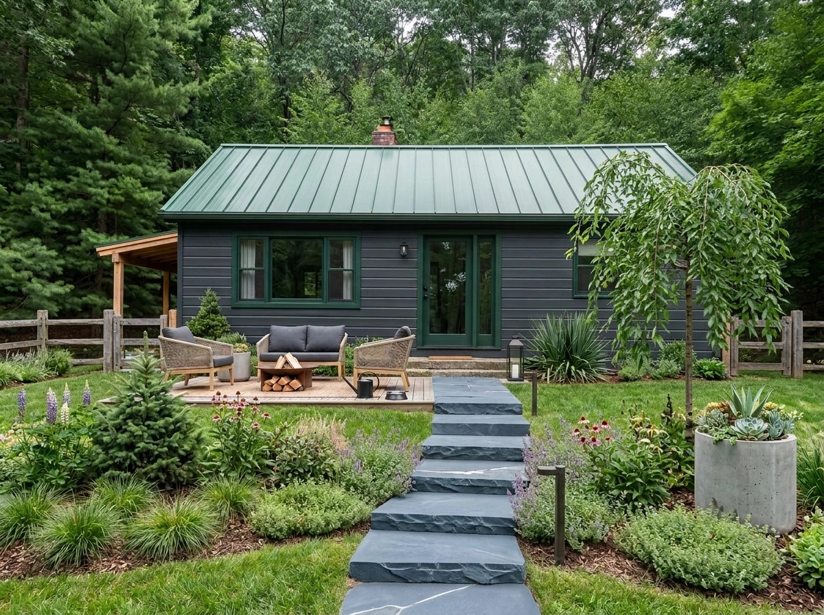 Landscape design in Scandinavian Garden style — Yard by GenRoom AI