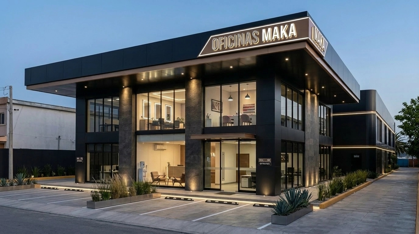 Facade design in Blacktec Facade style — Facade by GenRoom AI
