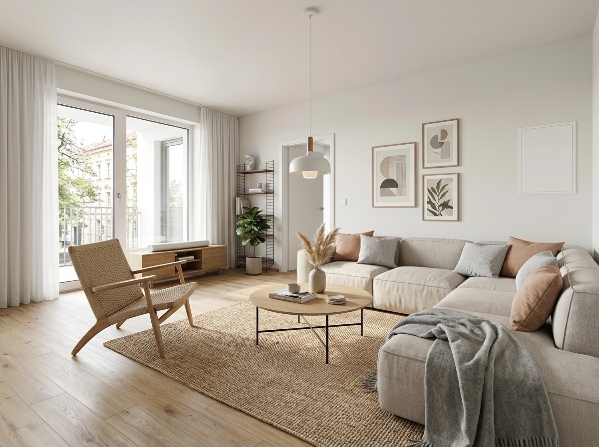 Scandinavian Living Room design — interior photo by GenRoom AI