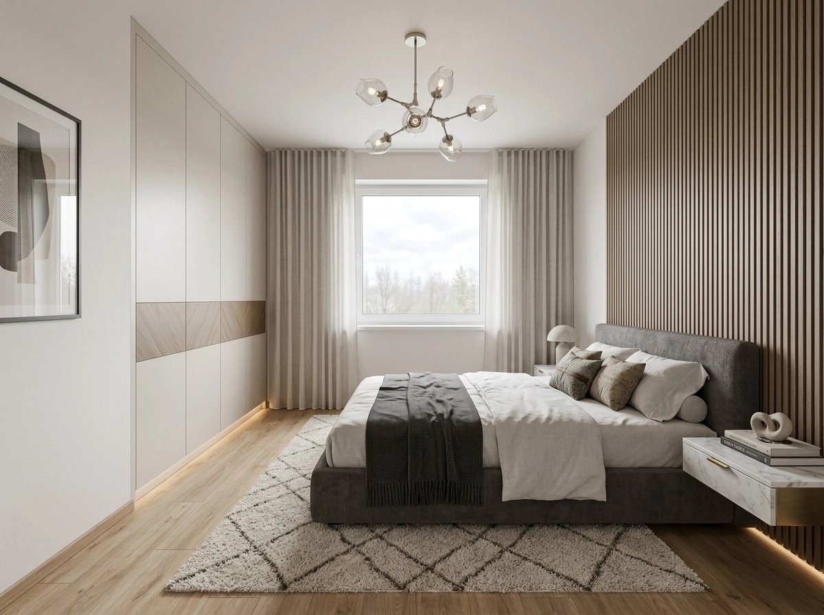 Contemporary Bedroom design — interior photo by GenRoom AI