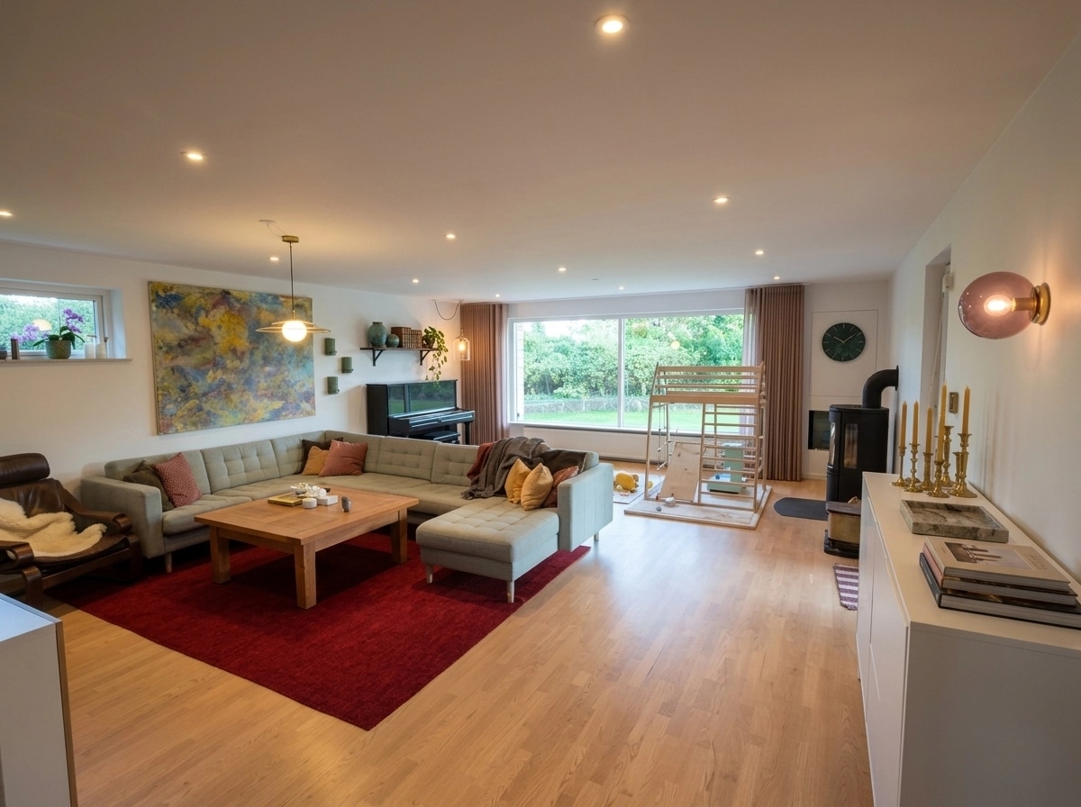 Transitional Living Room design — interior photo by GenRoom AI