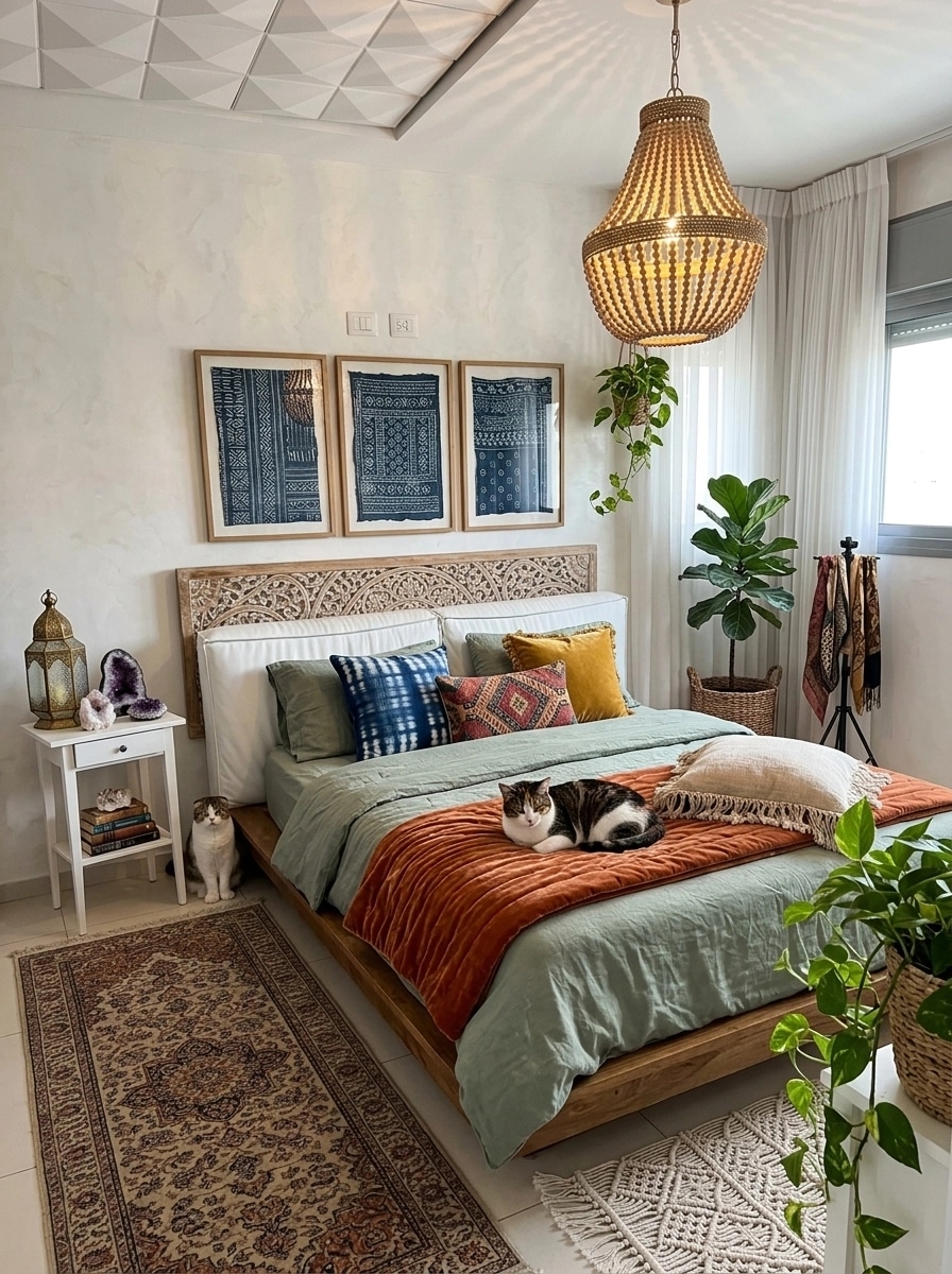 Interior design in Bohemian style — Bedroom by GenRoom AI