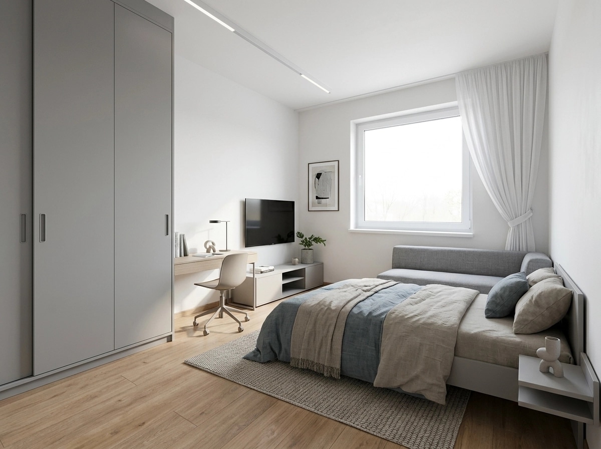 Minimalism Bedroom design — interior photo by GenRoom AI