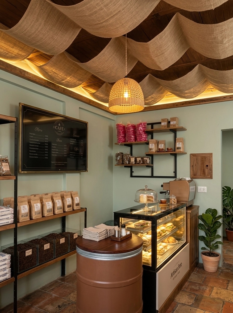 Interior design in Rustic style — cafe by GenRoom AI