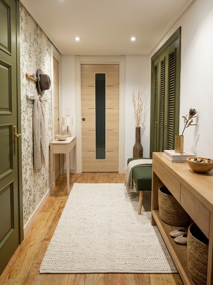 Hallway interior in Scandinavian style — photo by GenRoom AI