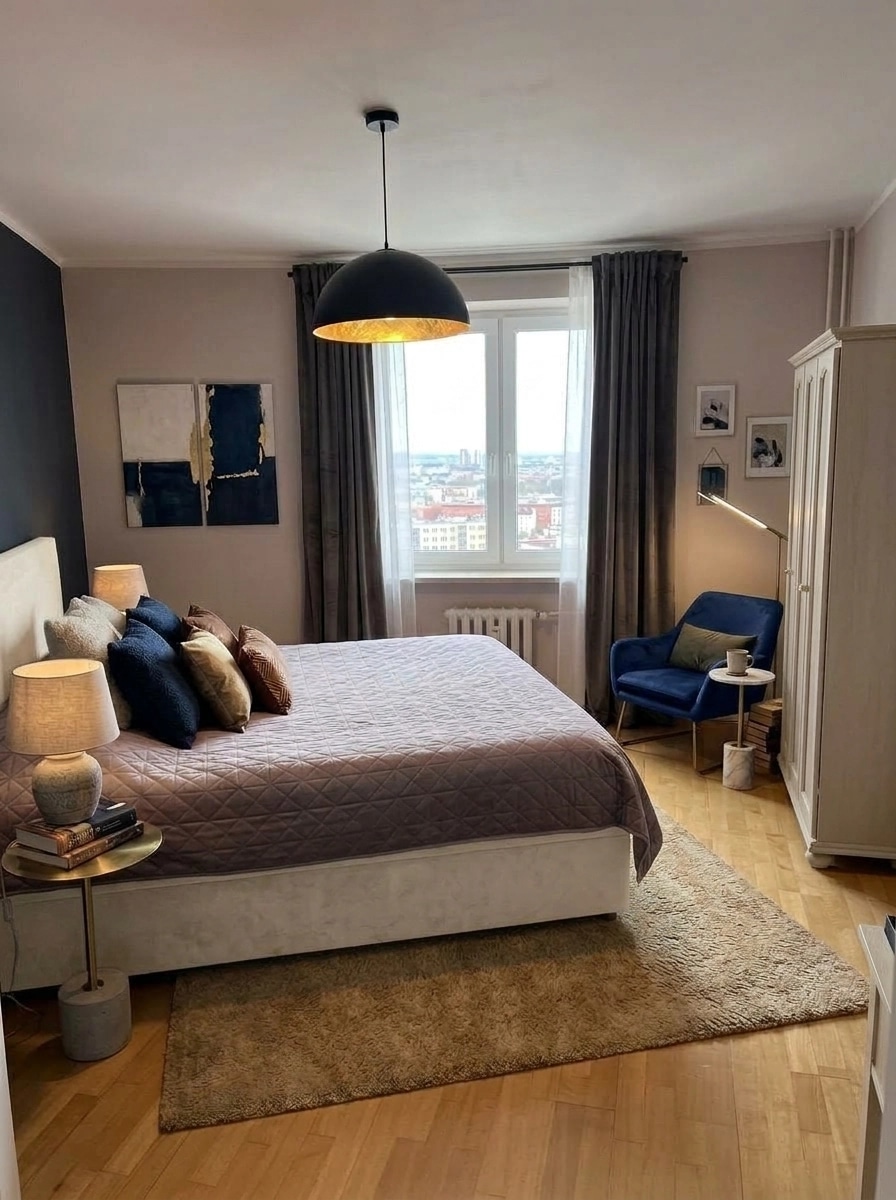 Contemporary Bedroom design — interior photo by GenRoom AI