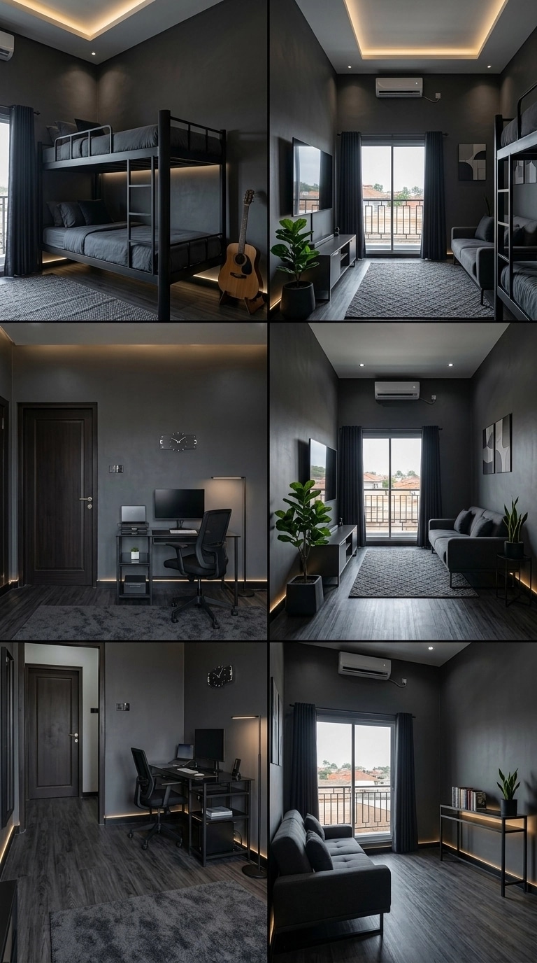 Interior design in Blacktec style — Bedroom by GenRoom AI