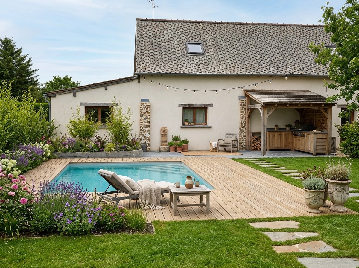 Country Rustic Garden Yard design — yard photo by GenRoom AI