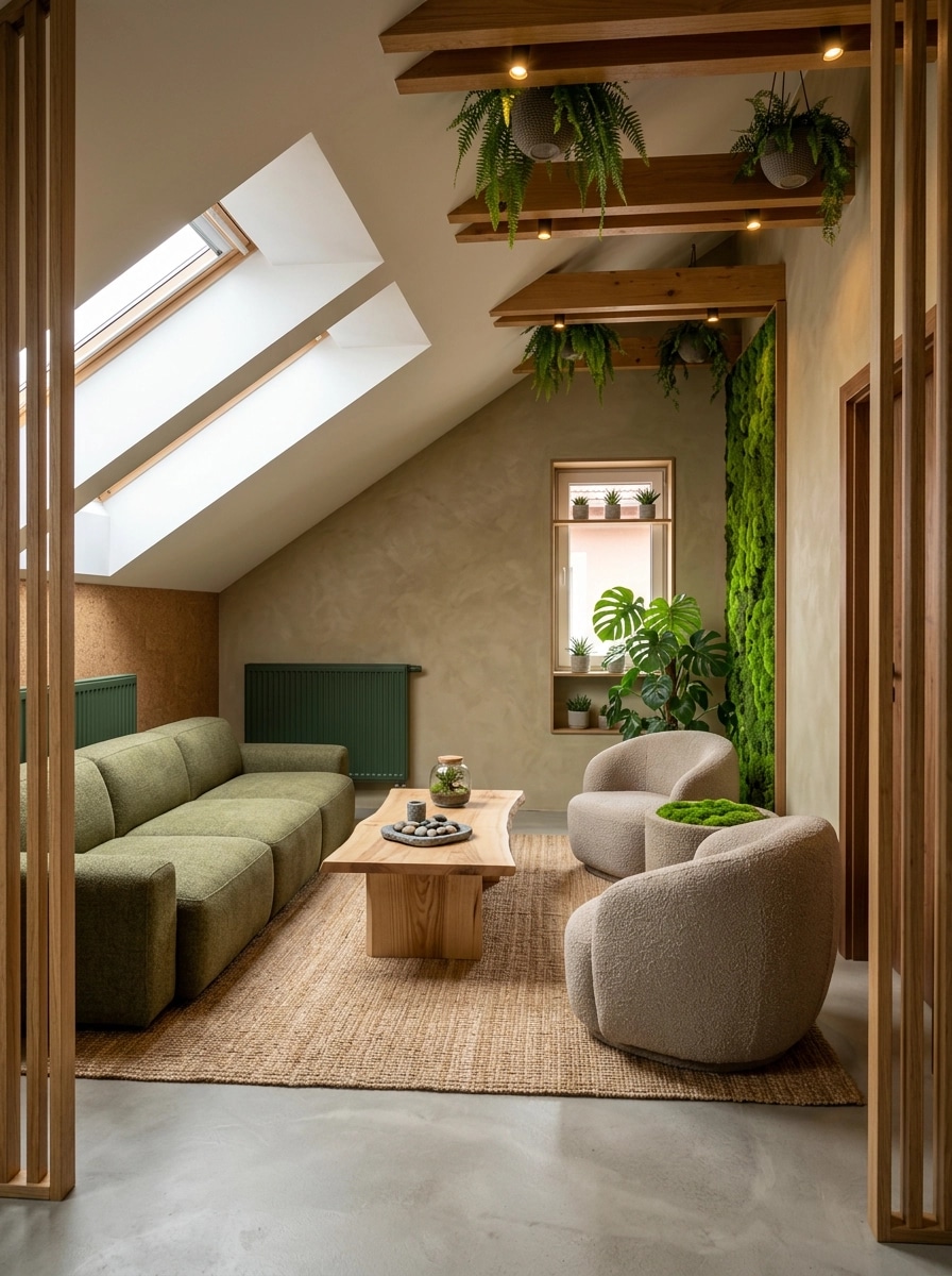 Interior design in Biophilic style — Living Room by GenRoom AI