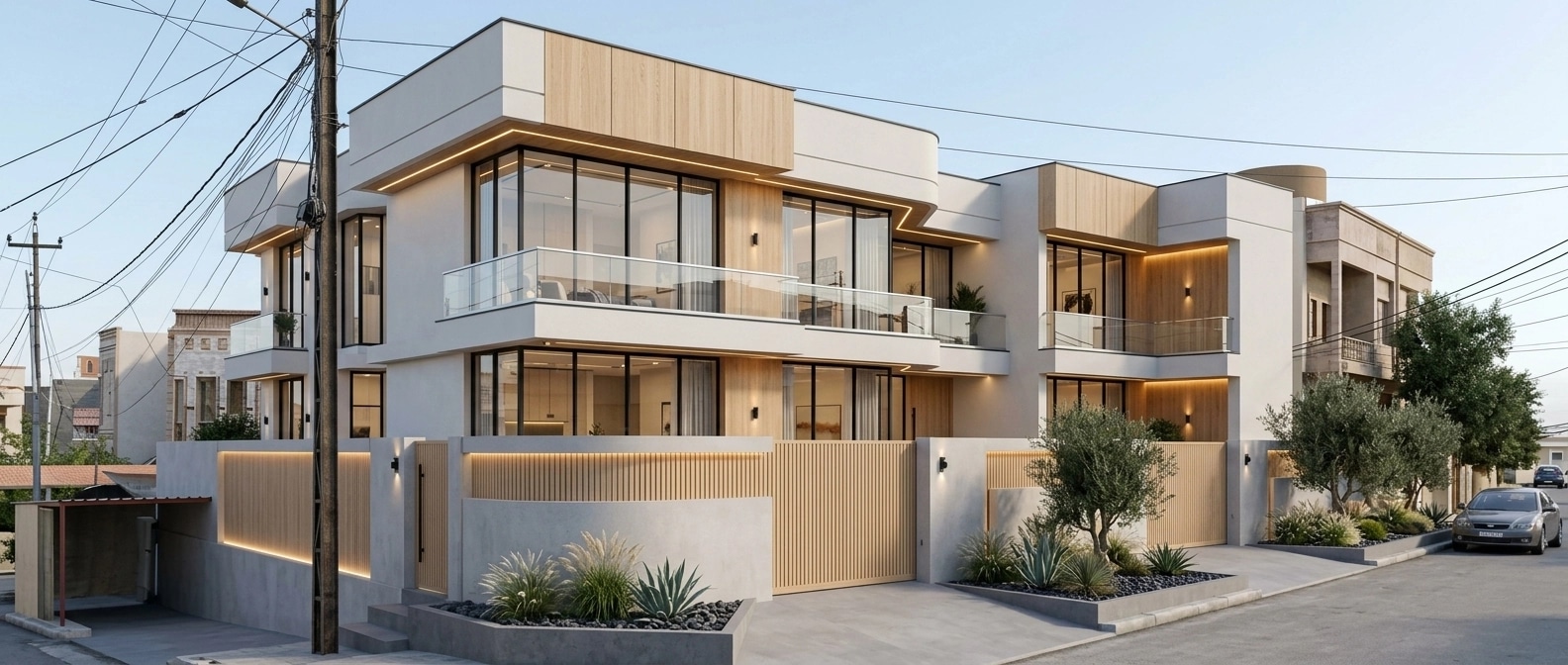 Contemporary Facade Fachada design — facade photo by GenRoom AI