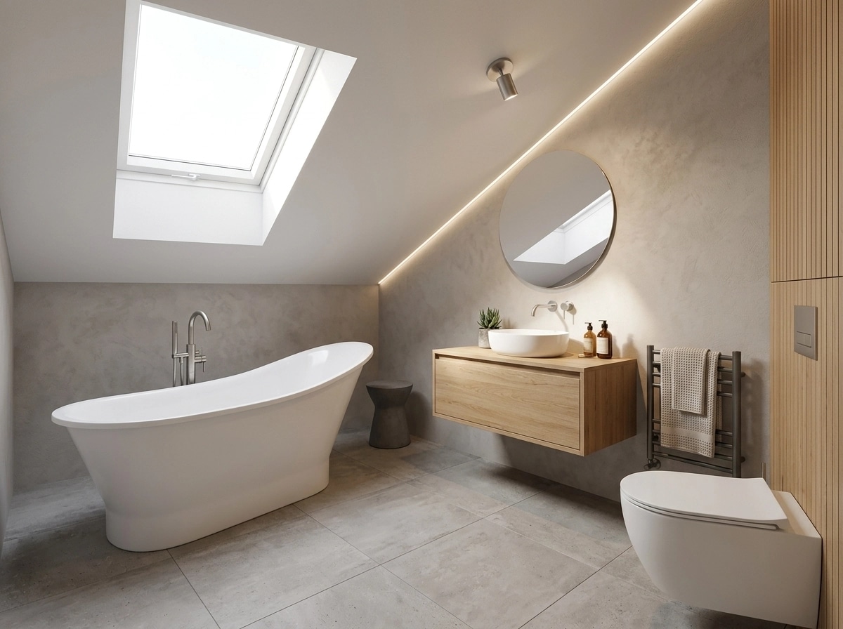 Interior design in Scandinavian style — Bathroom by GenRoom AI