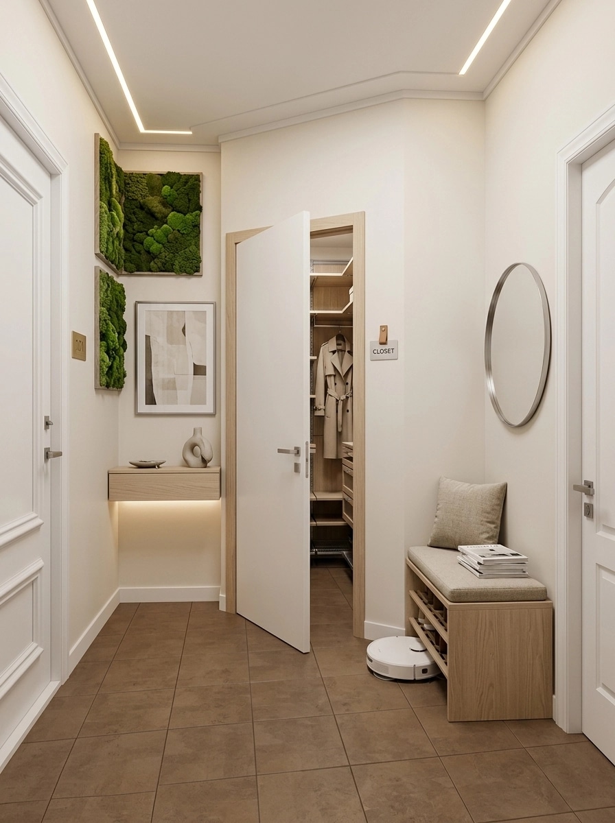 Interior design in Scandinavian style — lobby by GenRoom AI