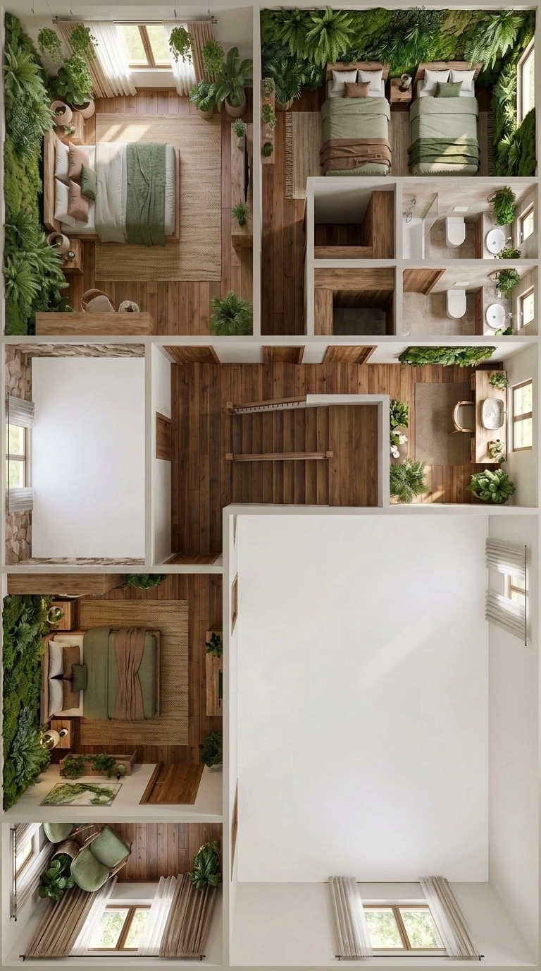 Interior design in Biophilic style — Living Room by GenRoom AI