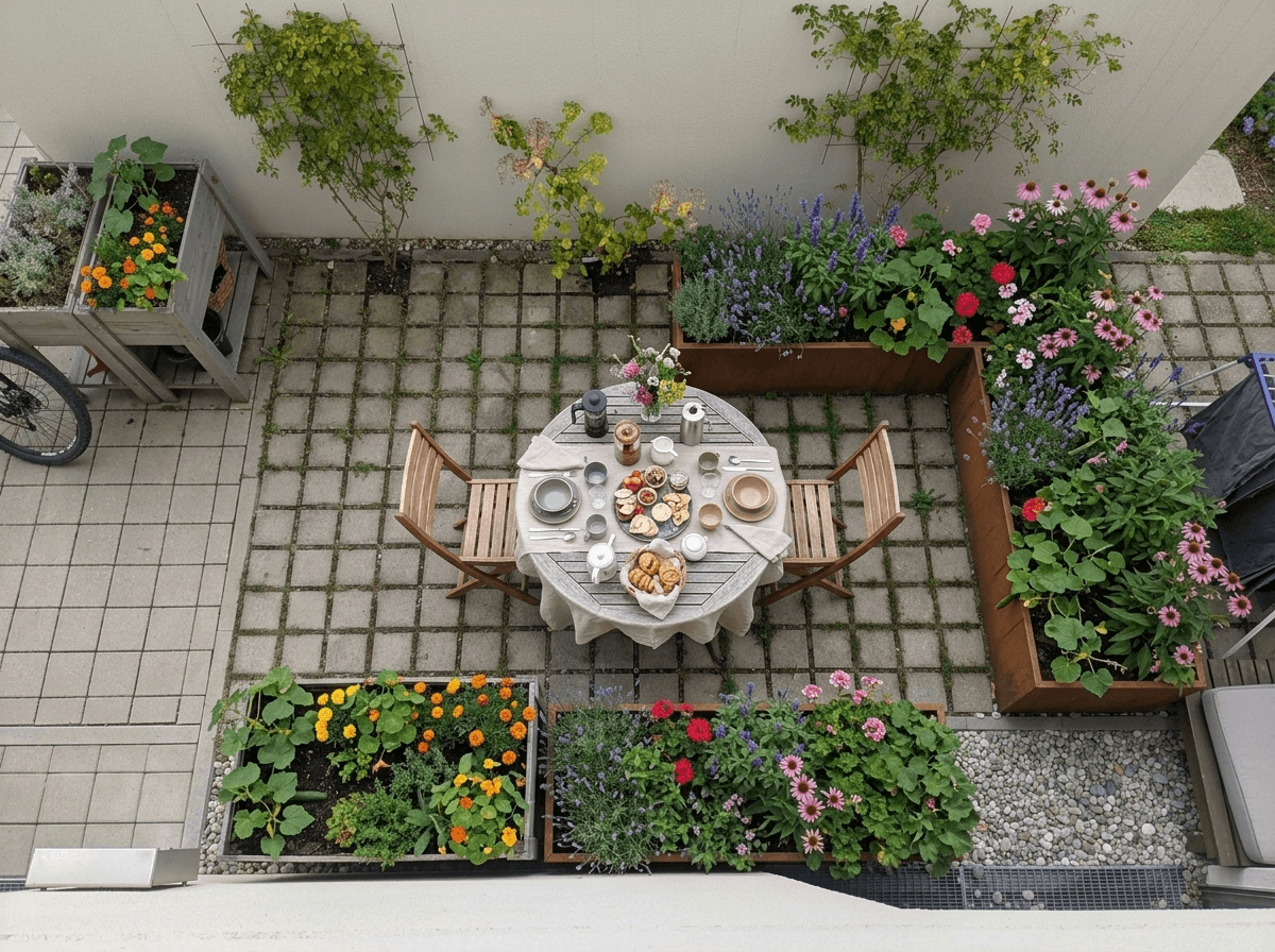 Yard design in Eco Natural Garden style — photo by GenRoom AI