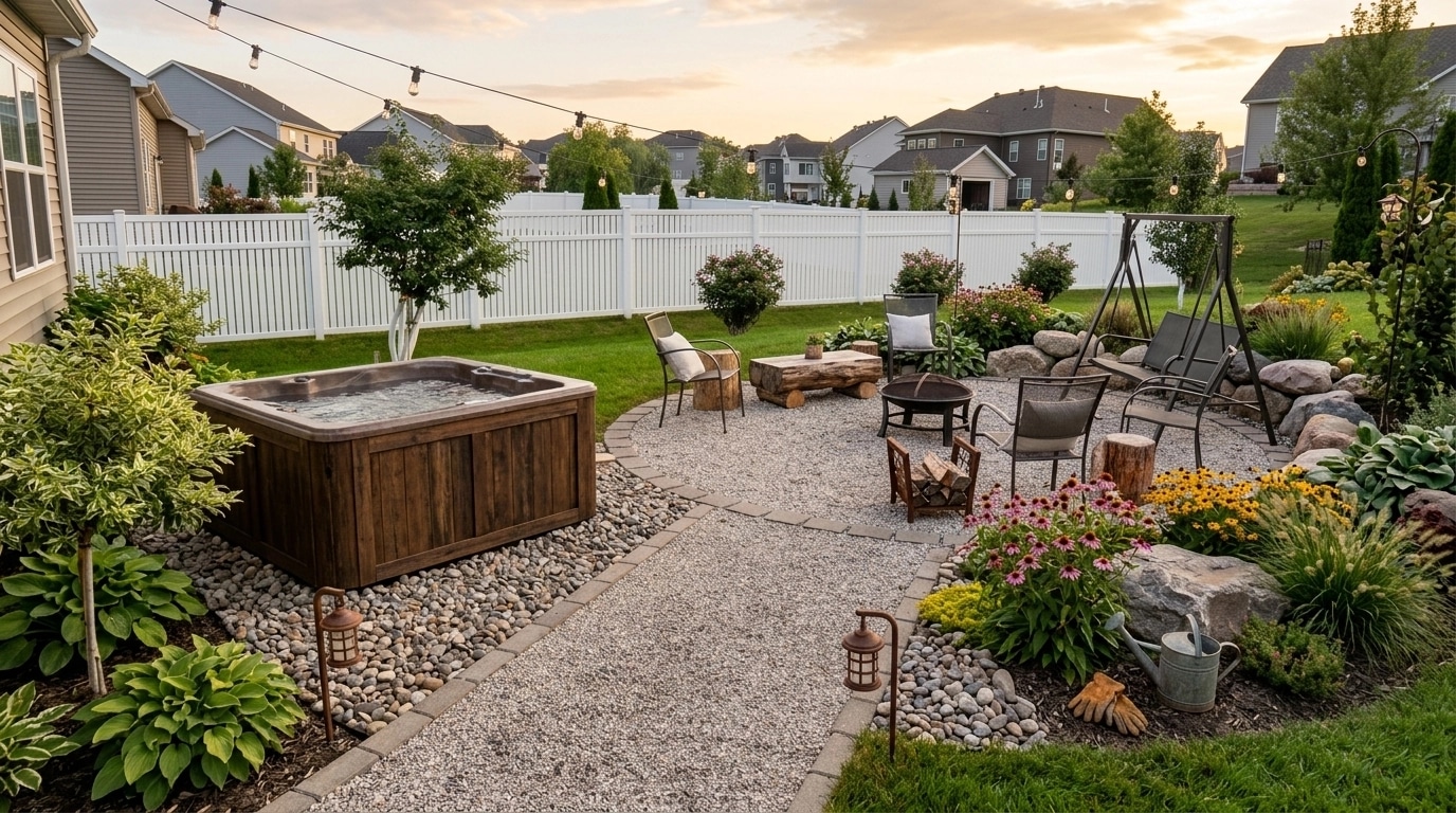 Country Rustic Garden Yard design — yard photo by GenRoom AI