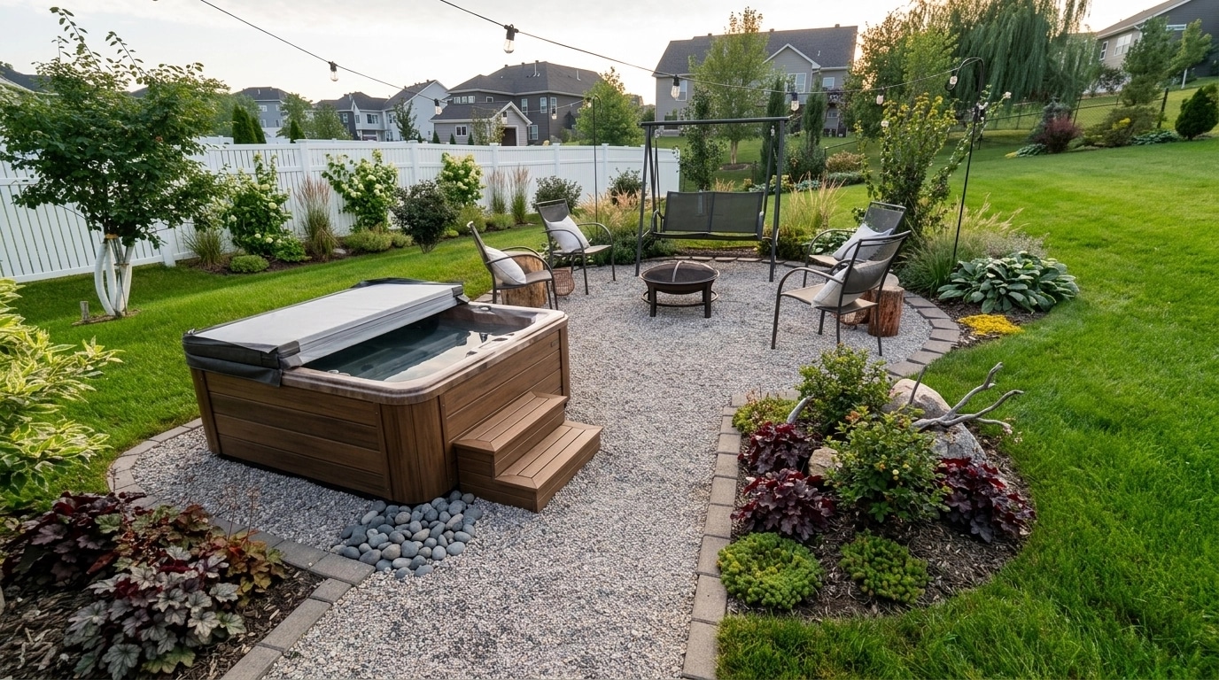 Landscape design in Scandinavian Garden style — Yard by GenRoom AI