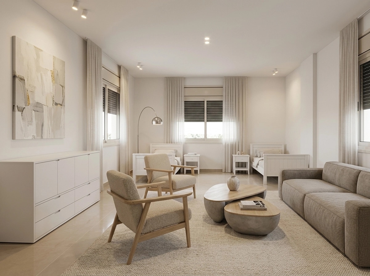 Interior design in Minimalism style — Living Room by GenRoom AI