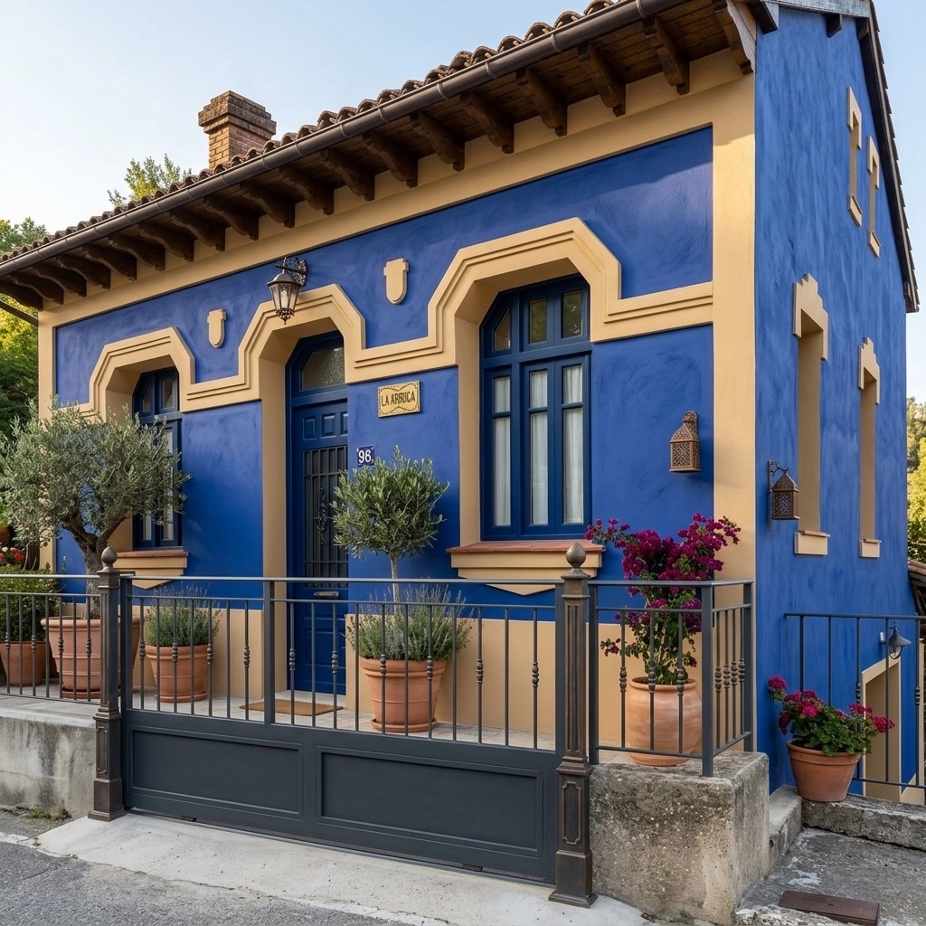Facade design in Mediterranean Facade style — photo by GenRoom AI