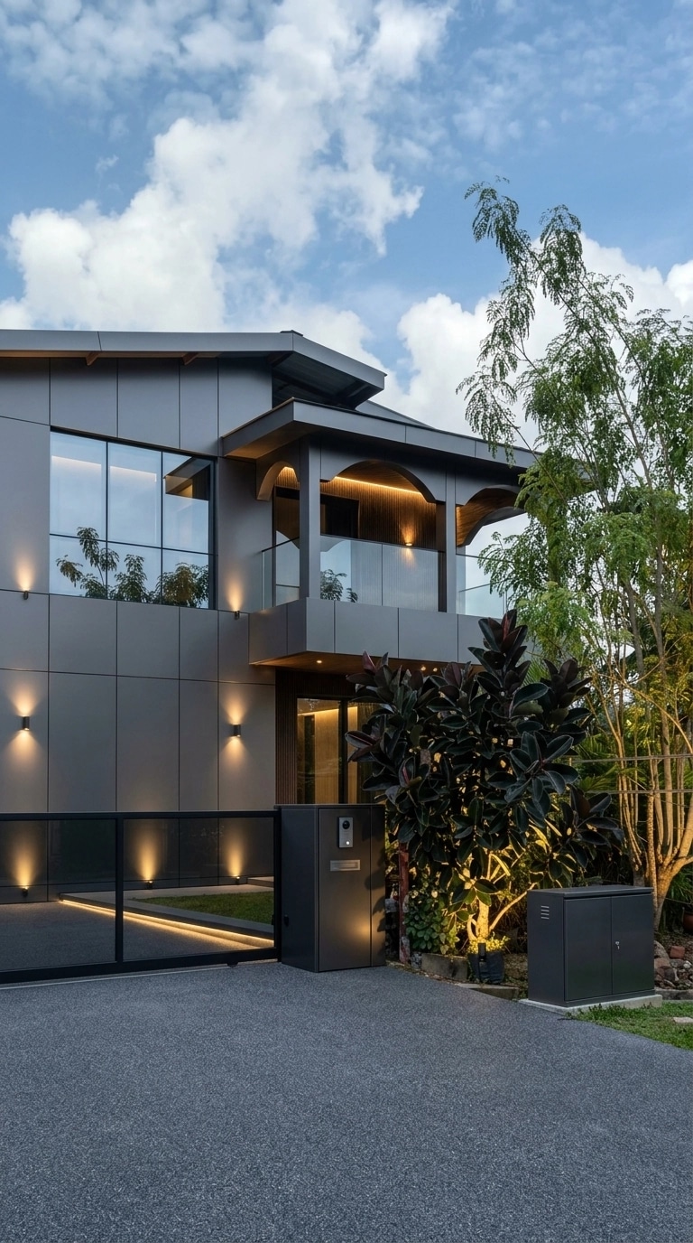 Hi-Tech Facade Facade design — facade photo by GenRoom AI
