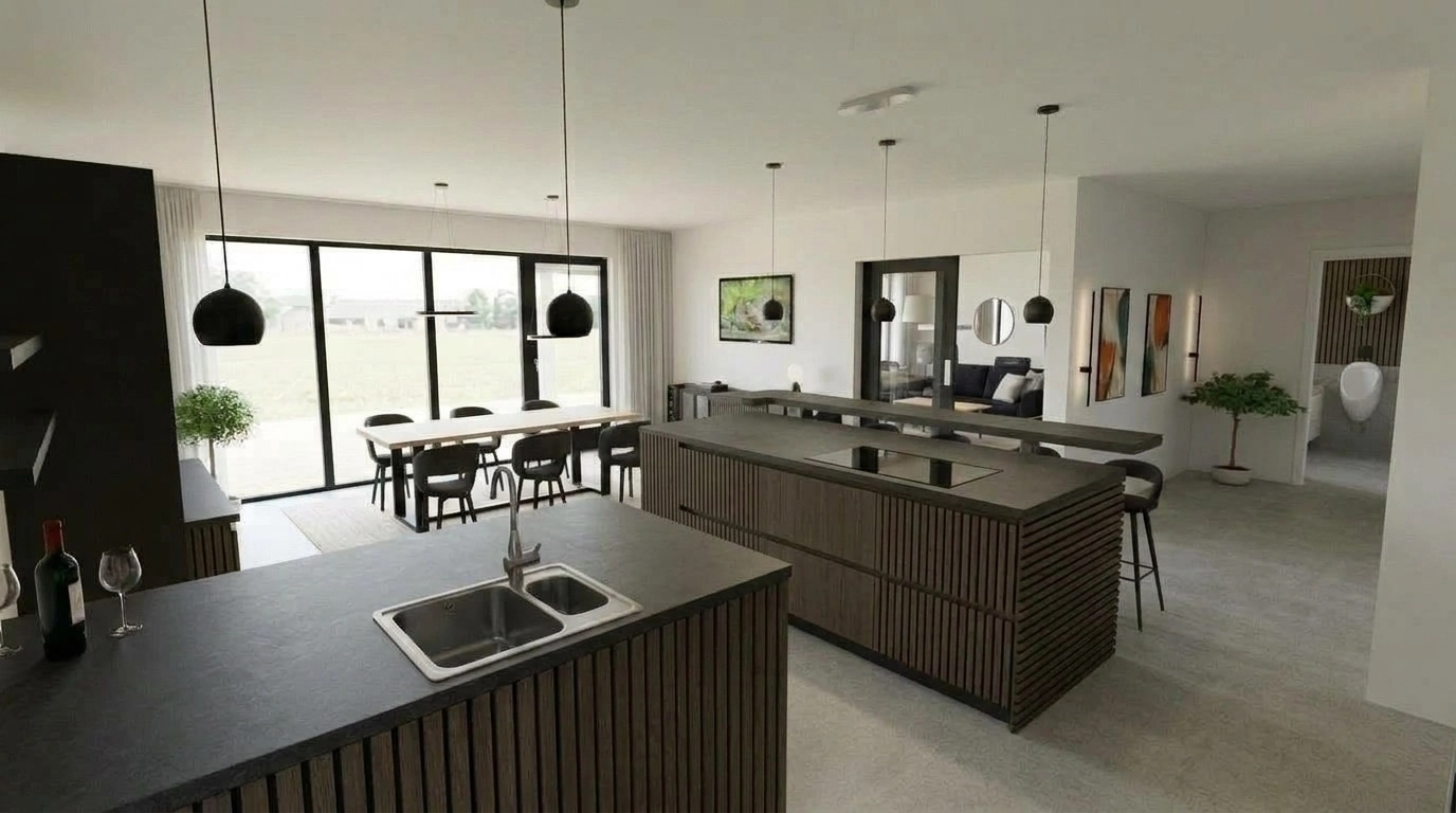 Kitchen interior in no_style style — photo by GenRoom AI