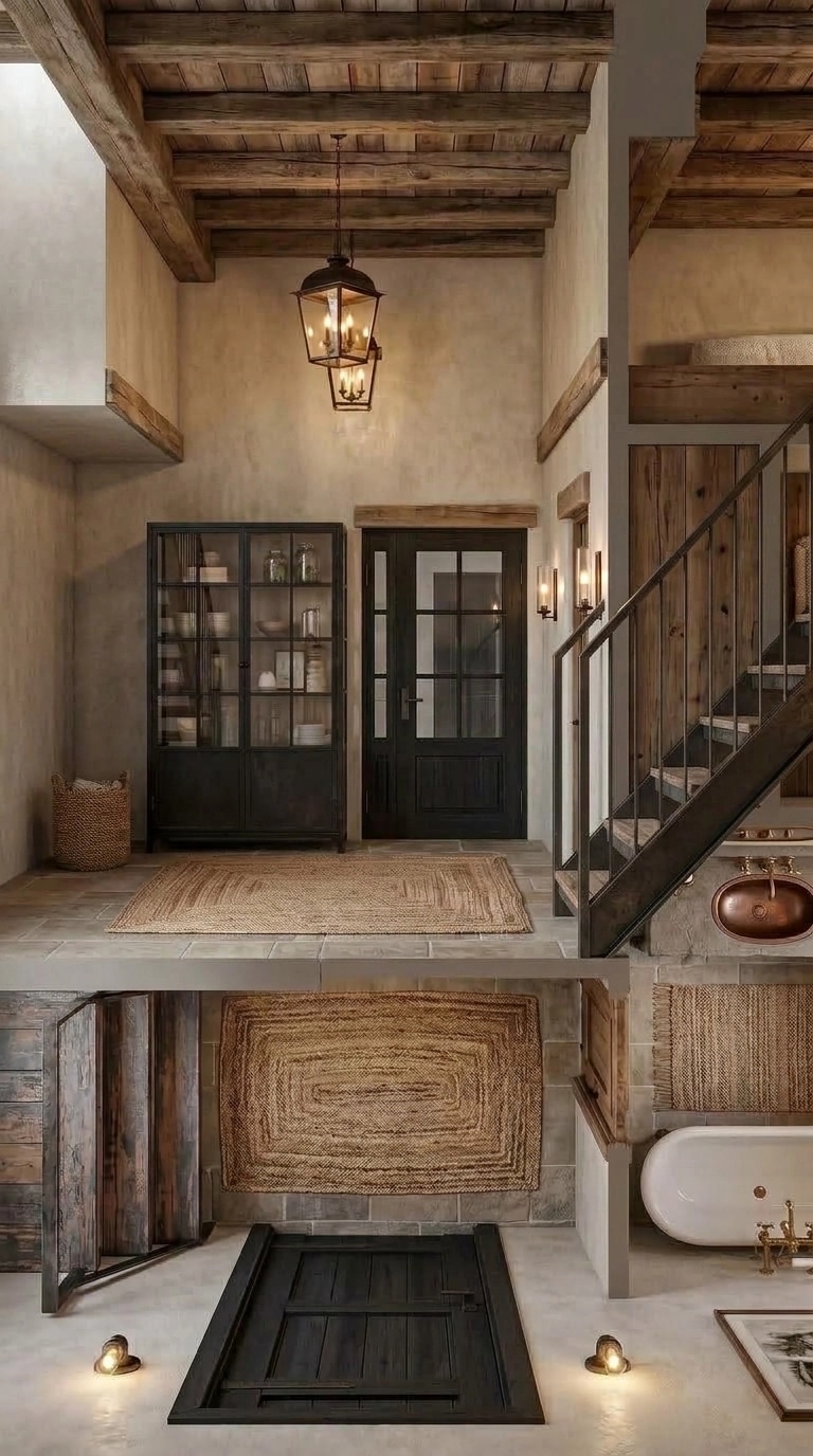 Rustic Living Room design — interior photo by GenRoom AI