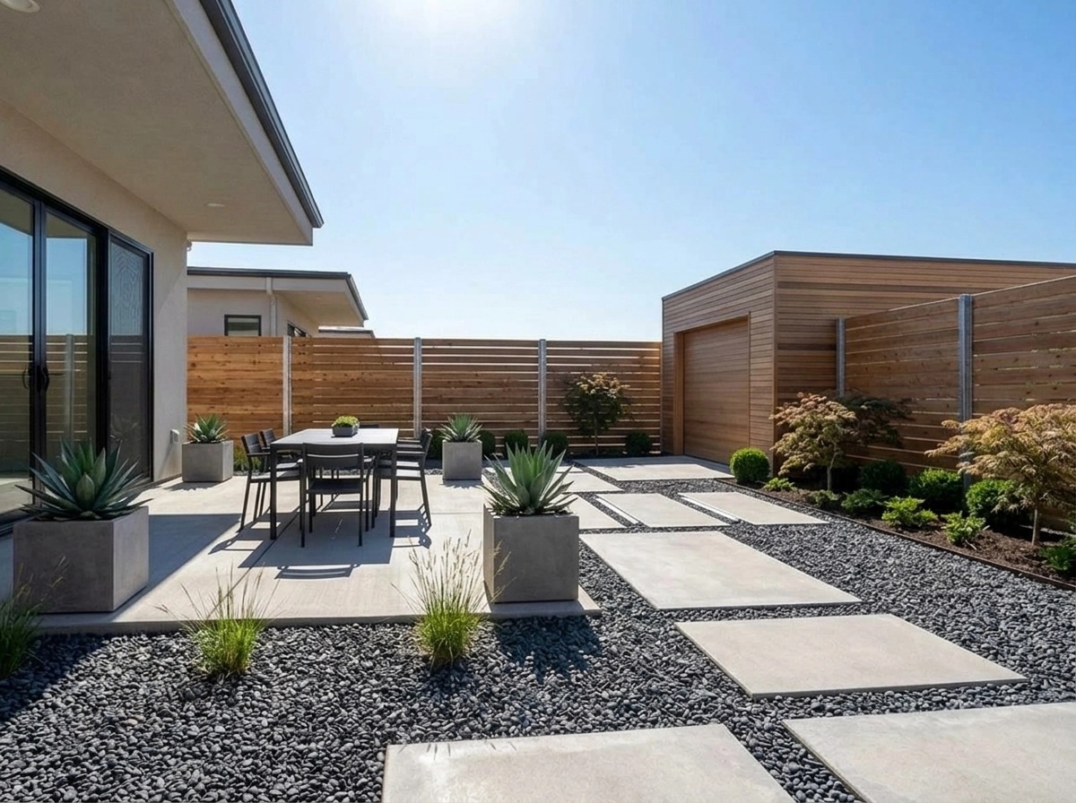 Landscape design in Minimalist Yard style — Yard by GenRoom AI