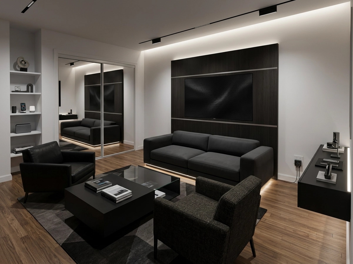 Interior design in Blacktec style — Living Room by GenRoom AI