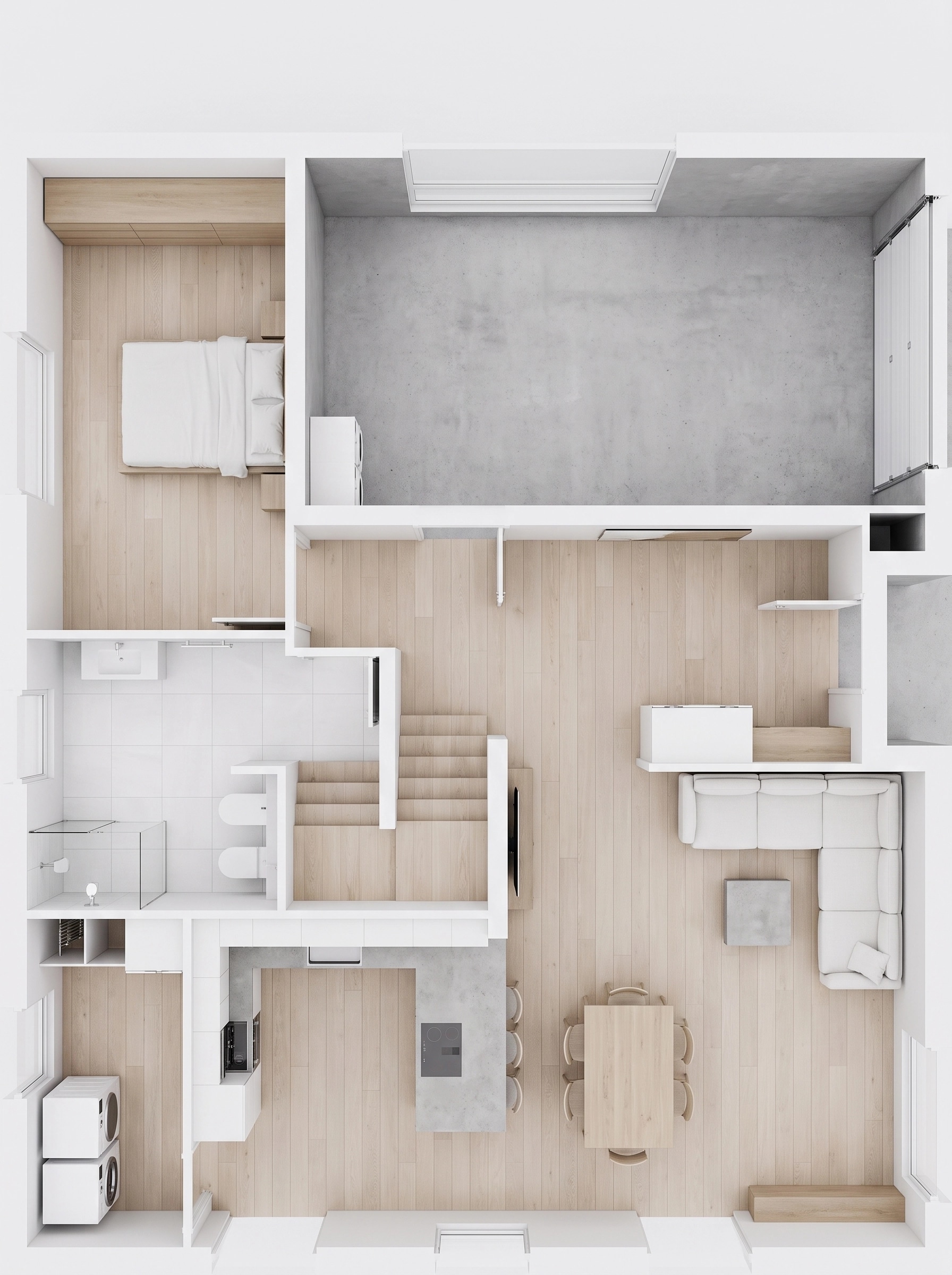 Minimalism Living Room design — interior photo by GenRoom AI