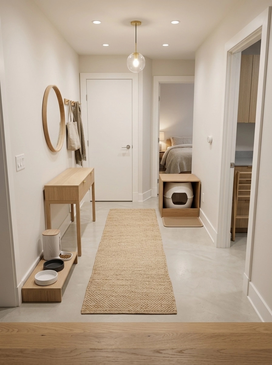 Hallway interior in Scandinavian style — photo by GenRoom AI