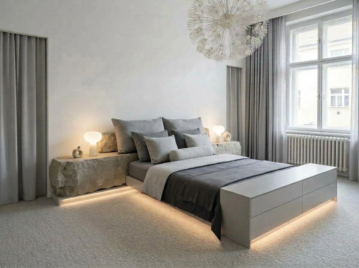 Minimalism Bedroom design — interior photo by GenRoom AI