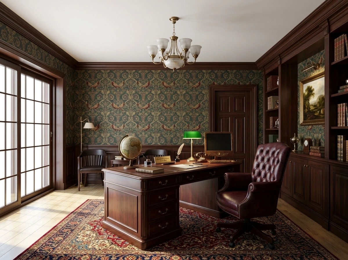 British Escritório design — interior photo by GenRoom AI