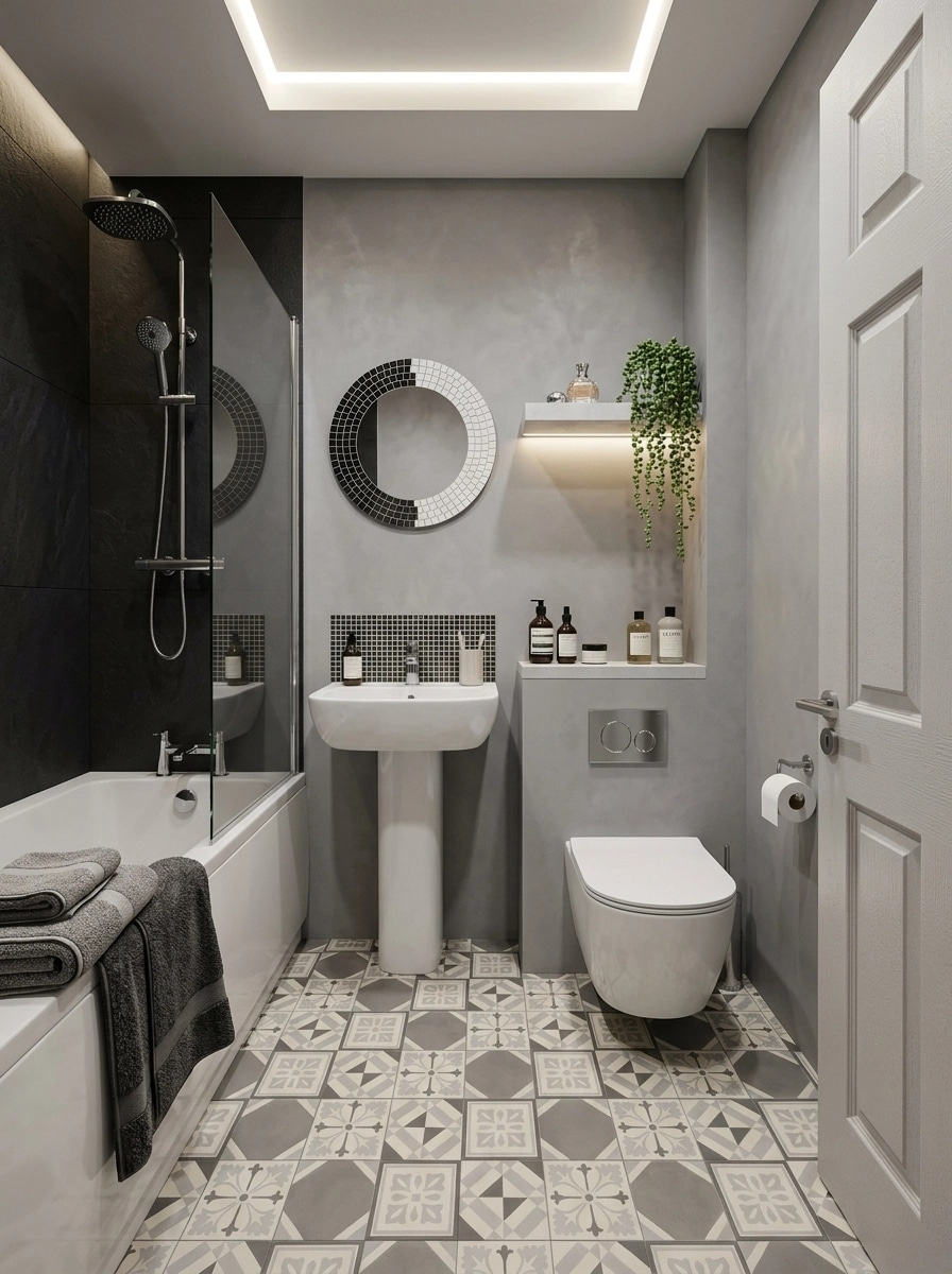 Bathroom interior in Contemporary style — photo by GenRoom AI
