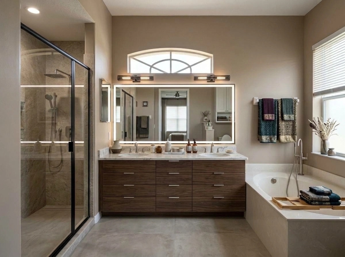 Interior design in Contemporary style — Bathroom by GenRoom AI