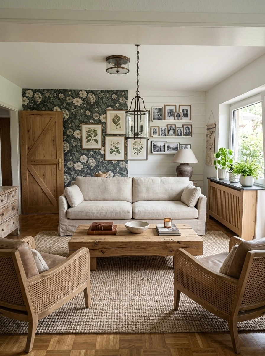Modern Farmhouse Living Room design — interior photo by GenRoom AI