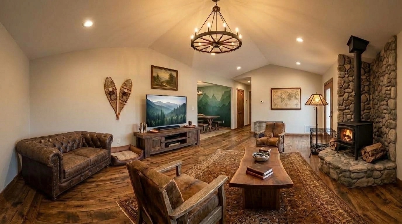 Interior design in Rustic style — Living Room by GenRoom AI