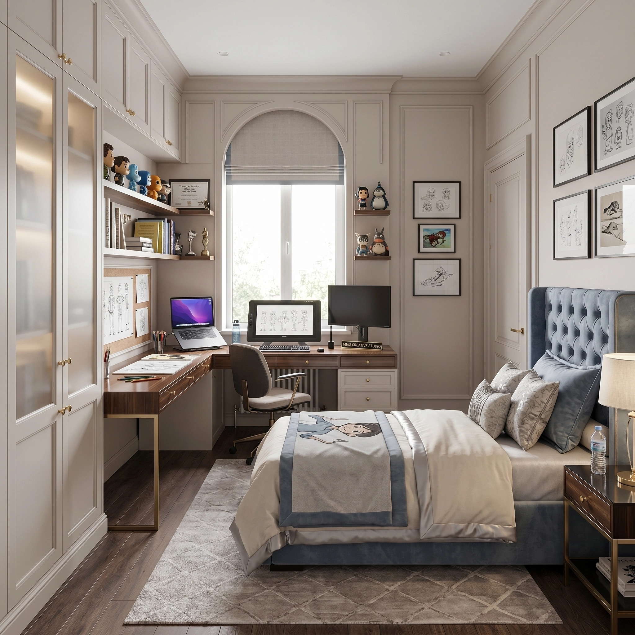 Interior design in Transitional style — Bedroom by GenRoom AI
