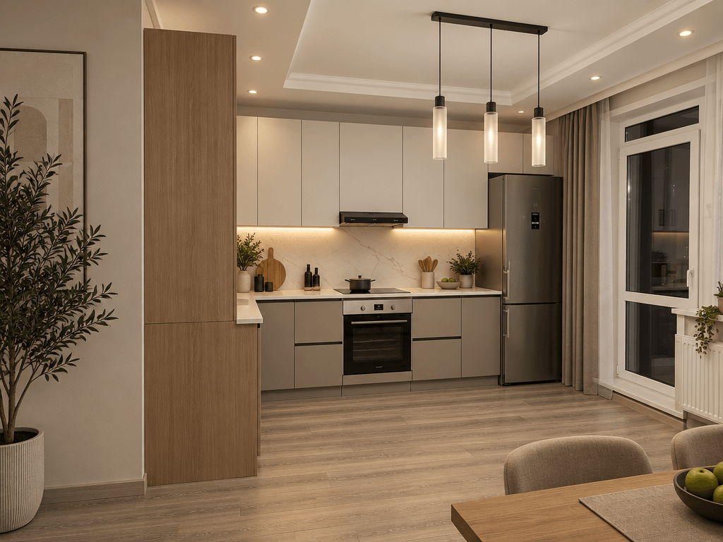 Minimalism Kitchen design — interior photo by GenRoom AI