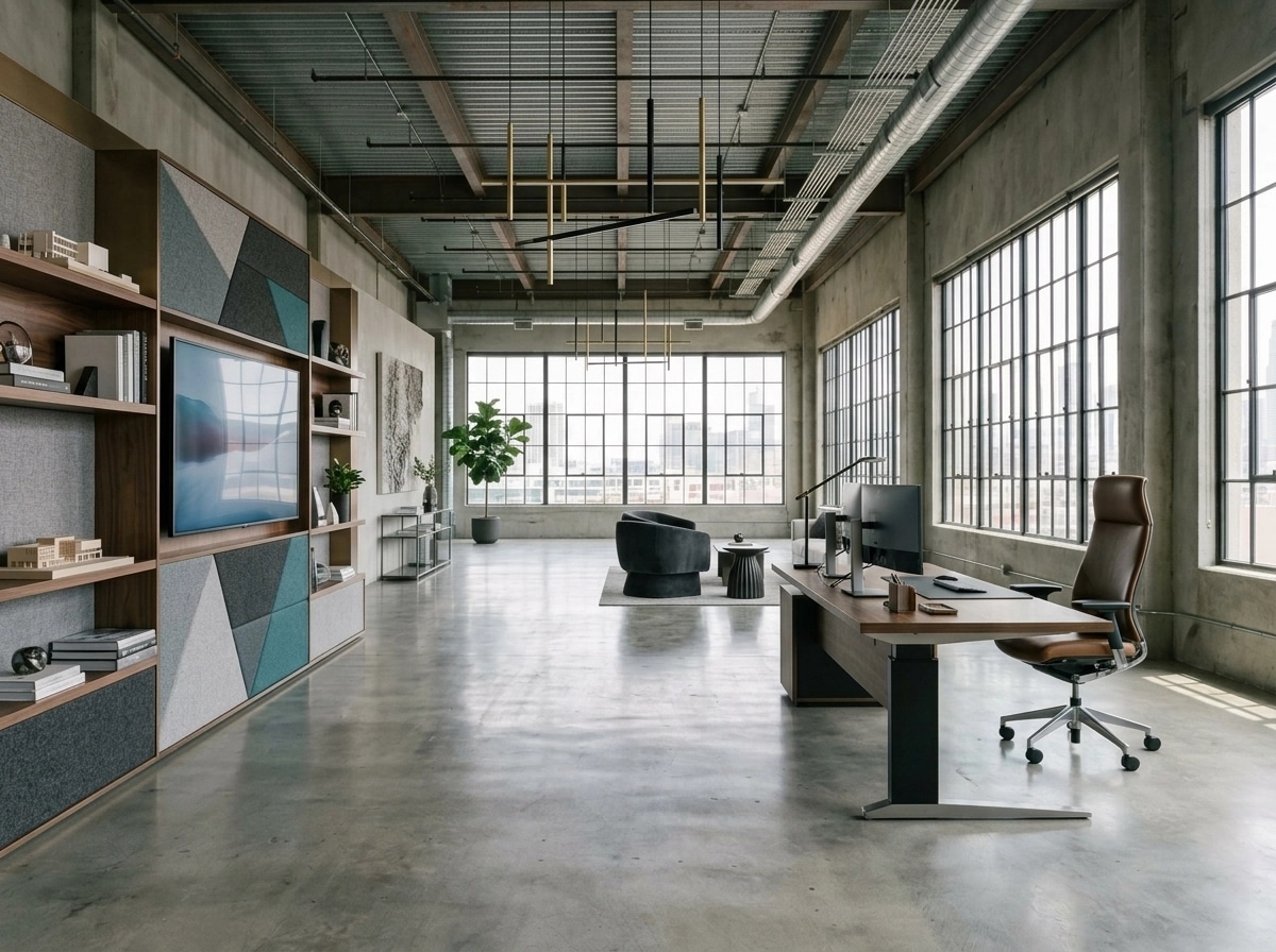 Office interior in Contemporary style — photo by GenRoom AI