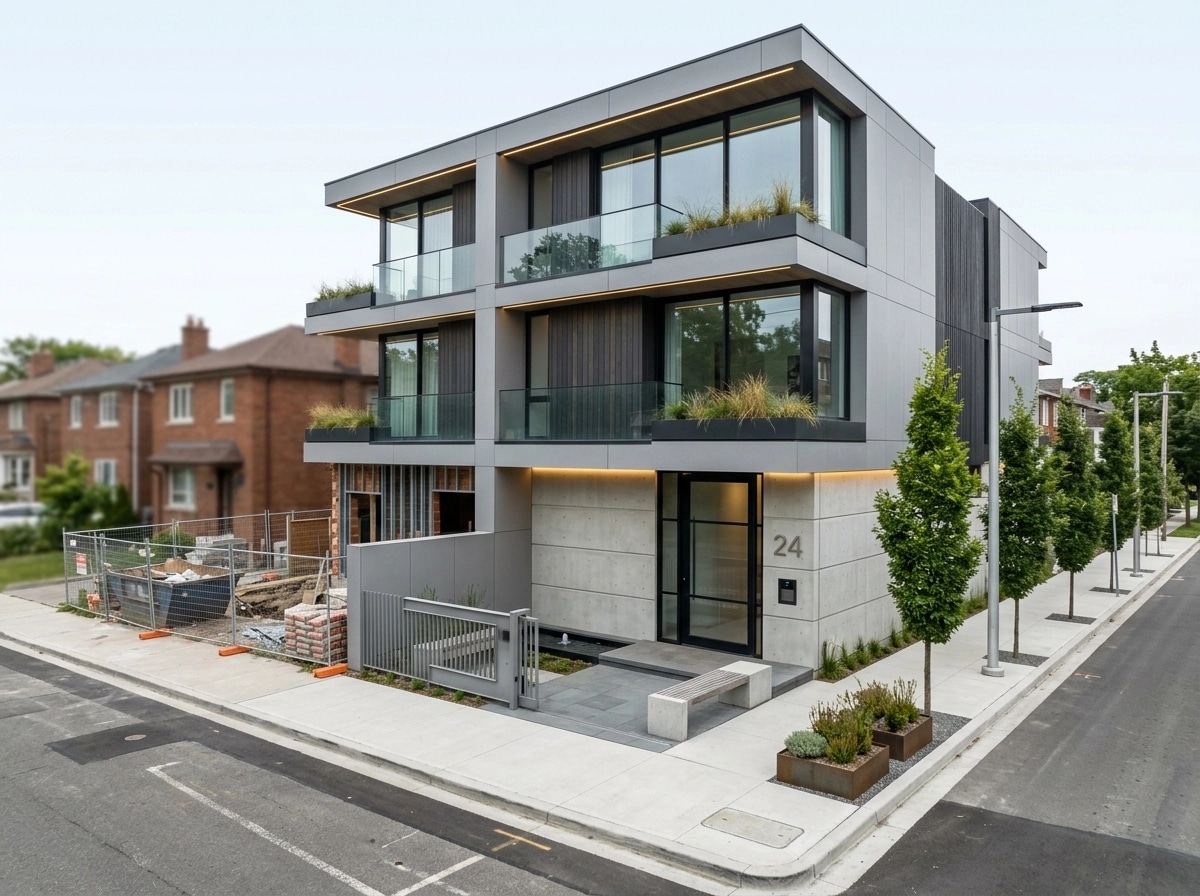 Contemporary Facade Fasad design — facade photo by GenRoom AI