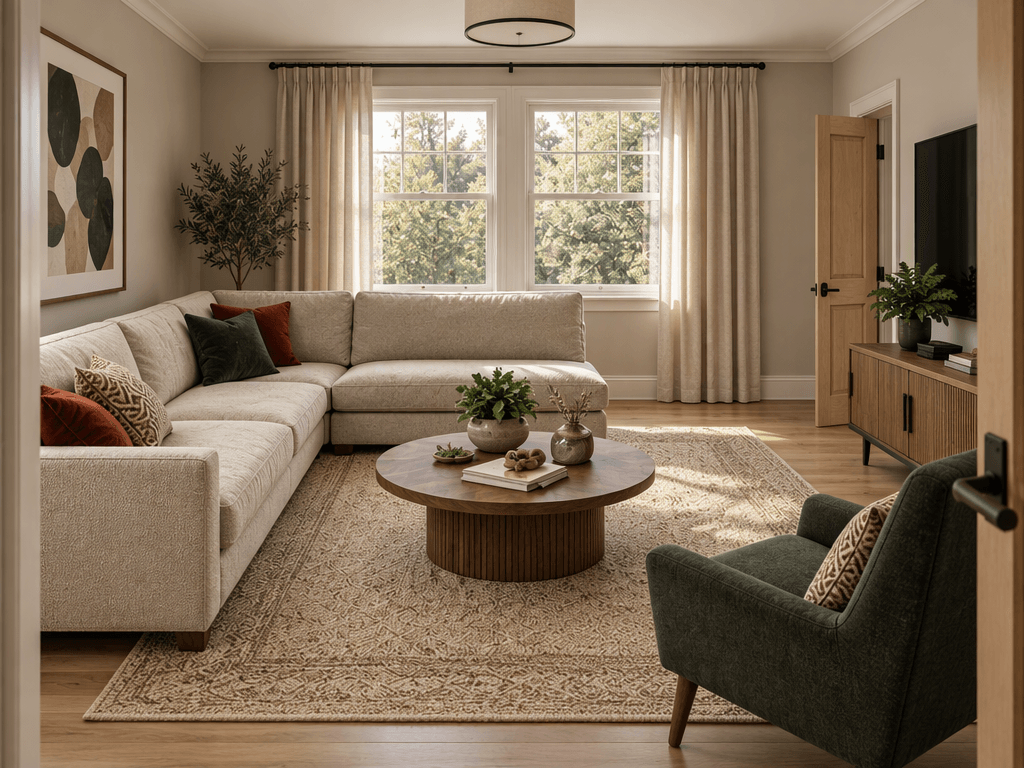 Interior design in Transitional style — Living Room by GenRoom AI