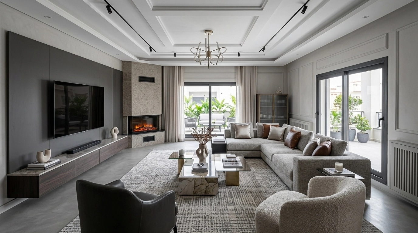 Interior design in Contemporary style — Living Room by GenRoom AI