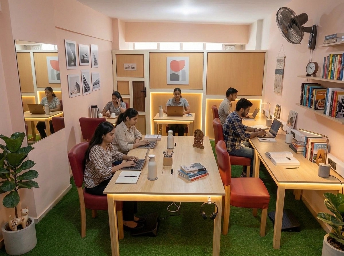 Interior design in Minimalism style — coworking by GenRoom AI