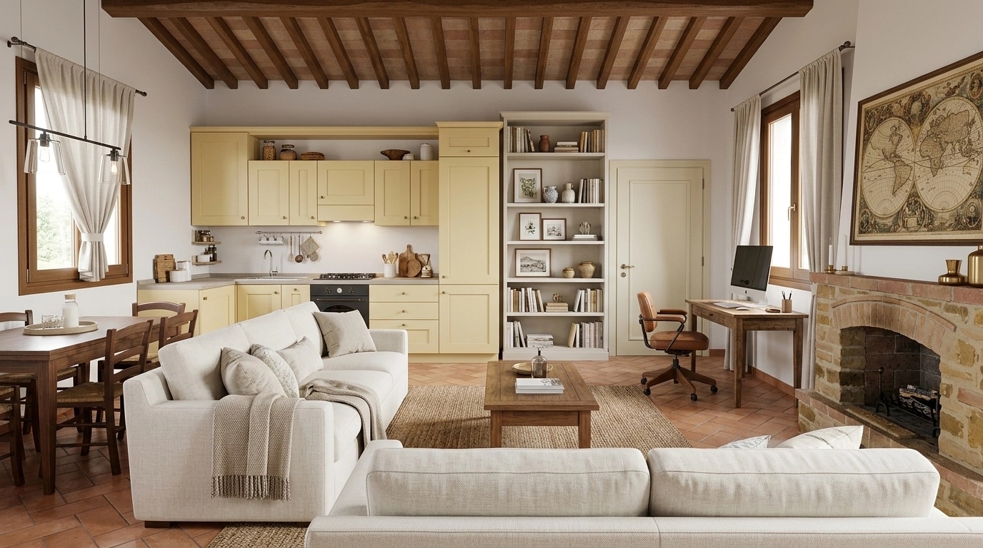 Modern Farmhouse Living Room design — interior photo by GenRoom AI